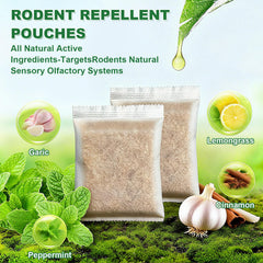 Close-up of HLISIS peppermint oil mouse repellent pouch
