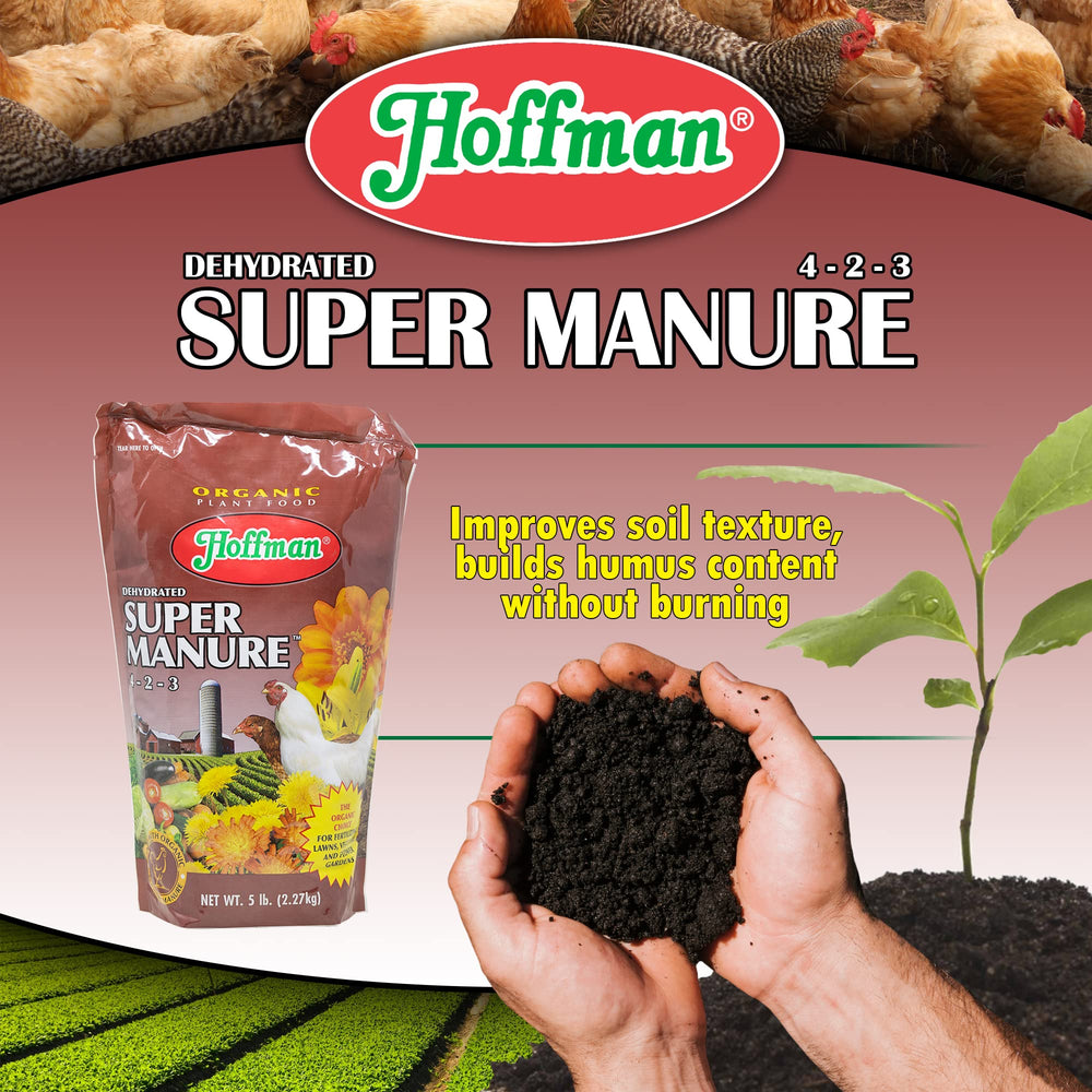 Close-up of Hoffman Dehydrated Super Manure pellets