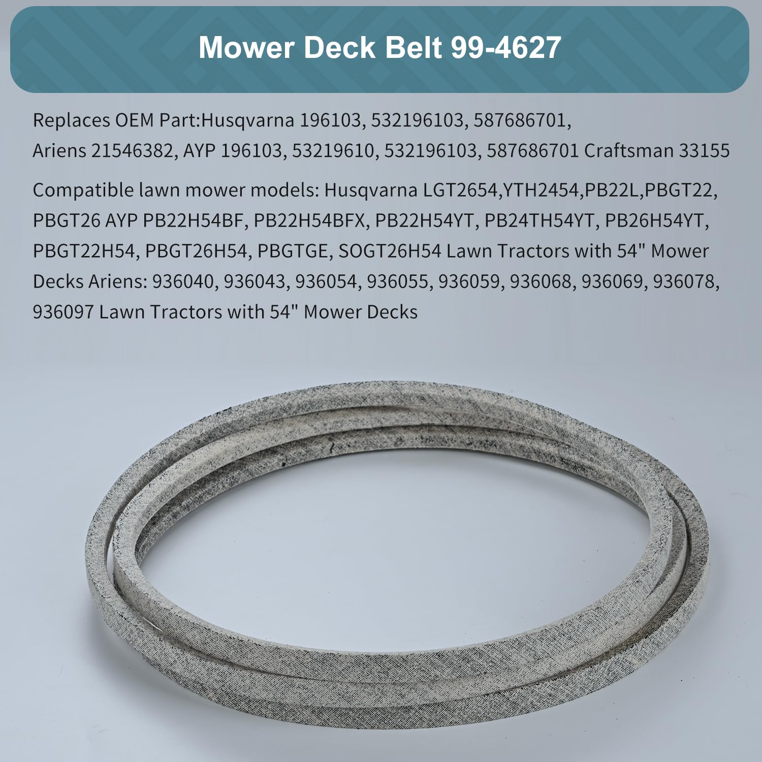 Close-up of Holdly Deck Belt 5/8 x 148'' material