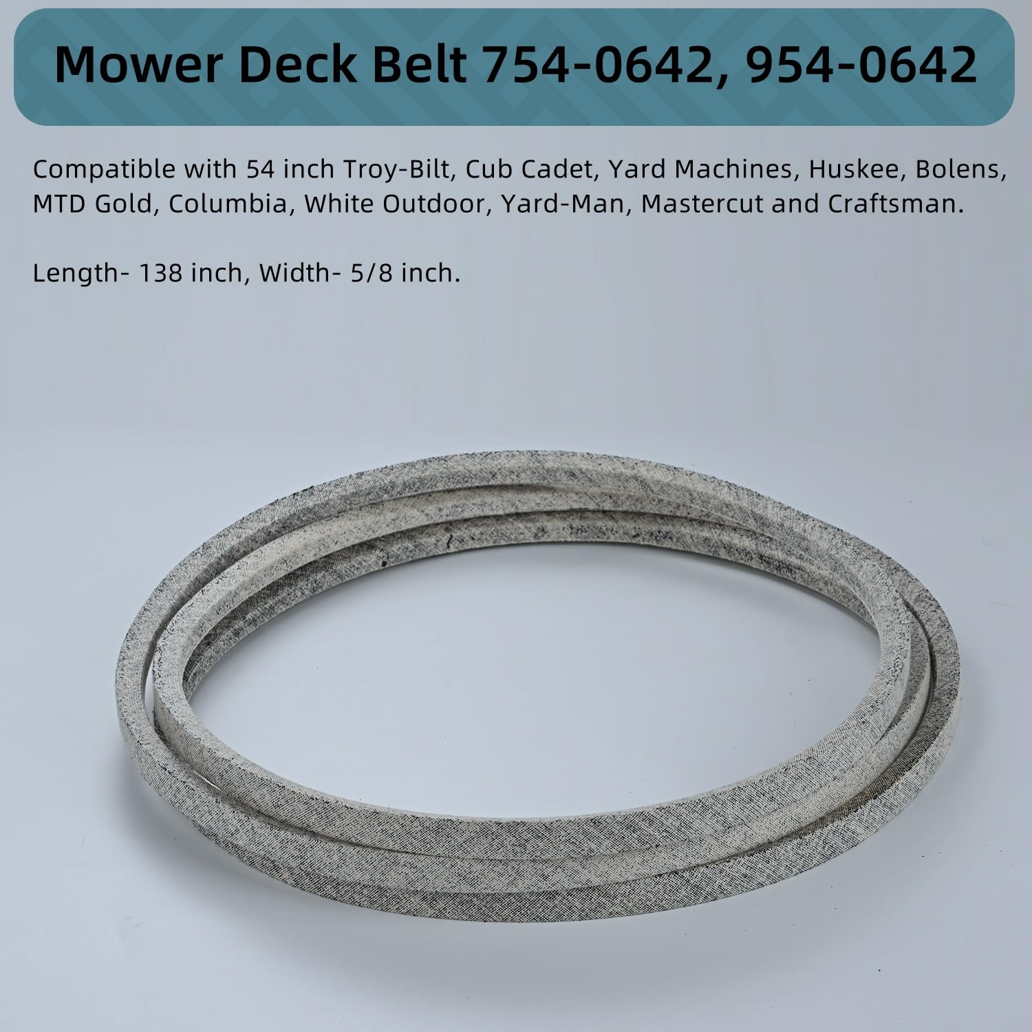 Close-up of Holdly Deck Belt material made from Kevlar