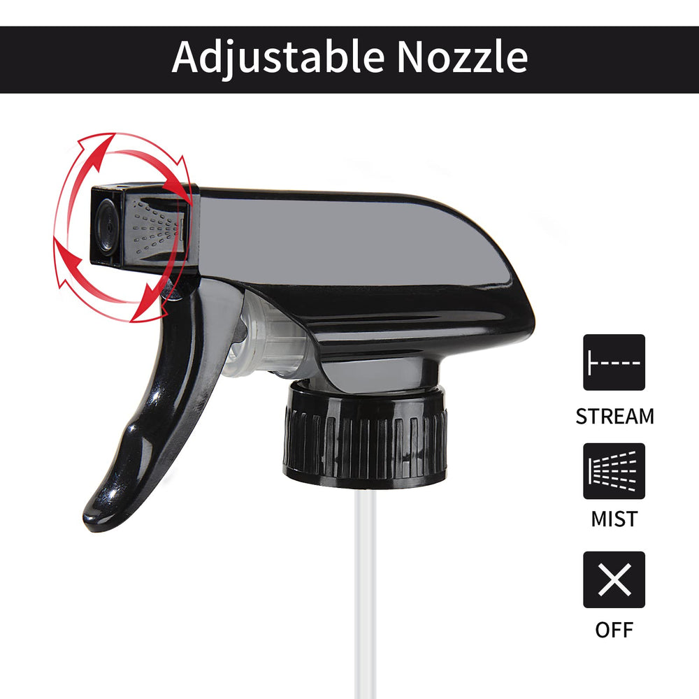 Close-up of HOMBYS trigger sprayer nozzle in black