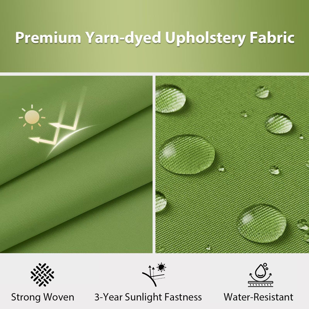 Close-up of HOMELYSIAN outdoor chair cushion showing water-resistant fabric