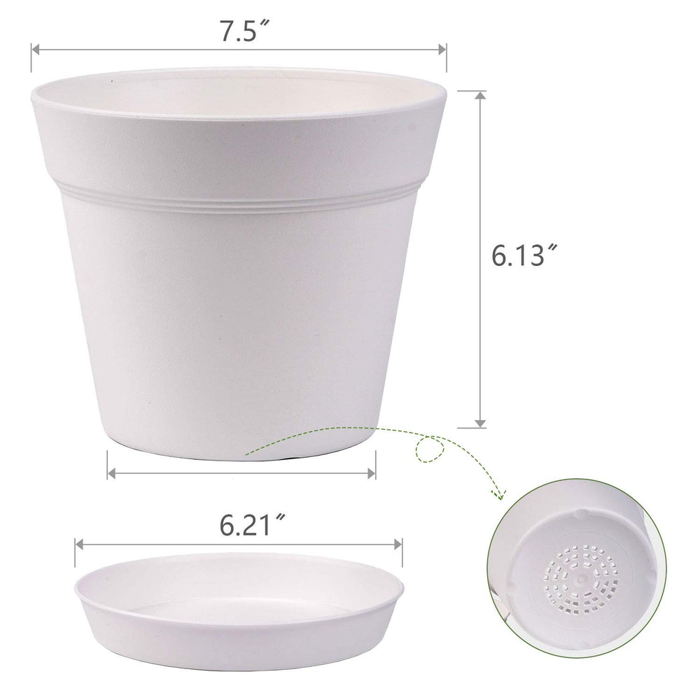 close-up of homenote plastic flower pot drainage holes