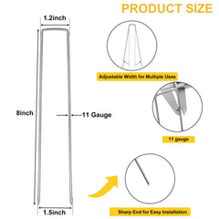 Close-up of HongWay galvanized garden stakes