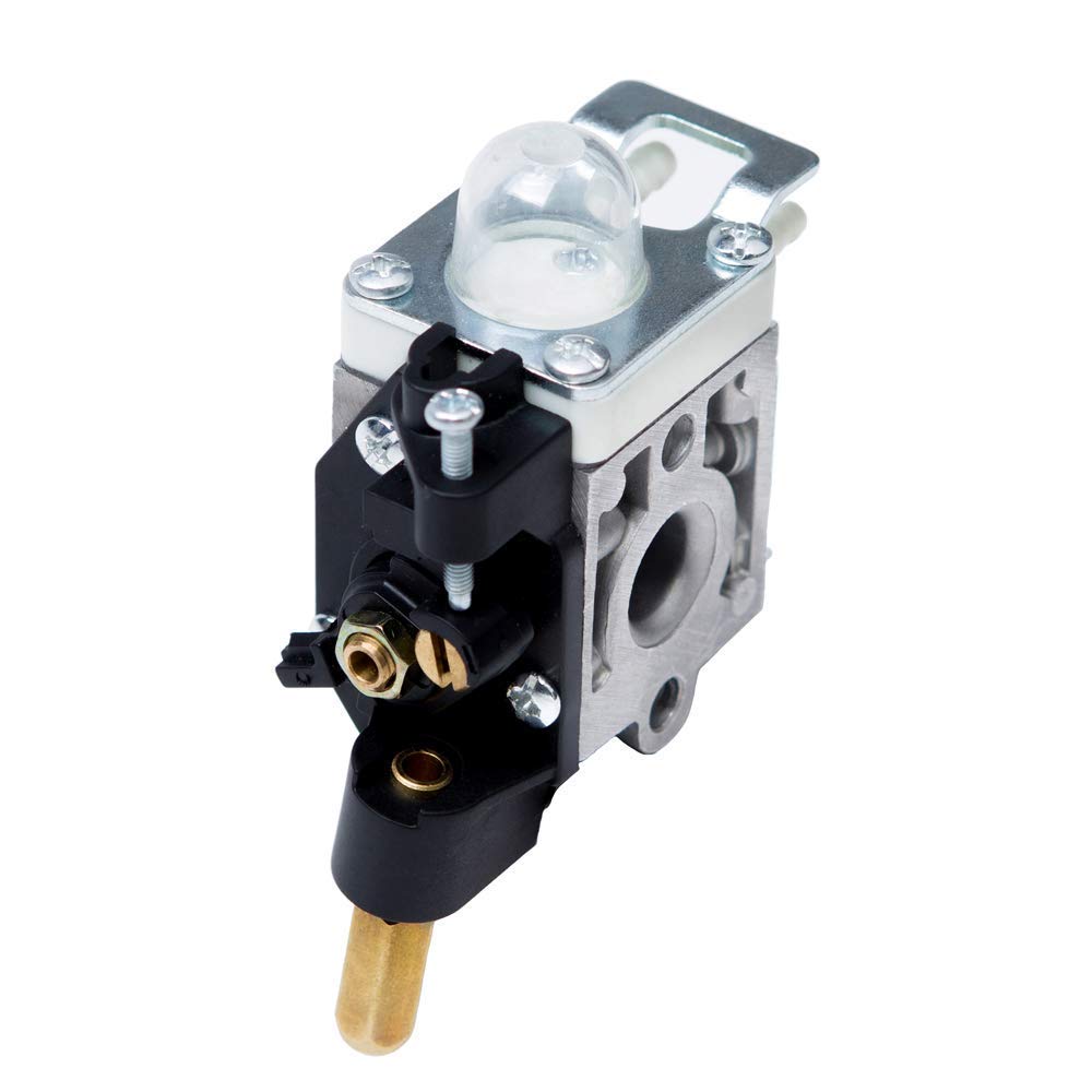 Close-up of HOODELL Carburetor with fuel lines and grommets