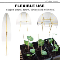 Close-up of HOPELF bamboo plant stake showing pointed end