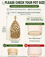 Close-up of HOREAKHJ Macrame Wall Plant Hanger showing weave