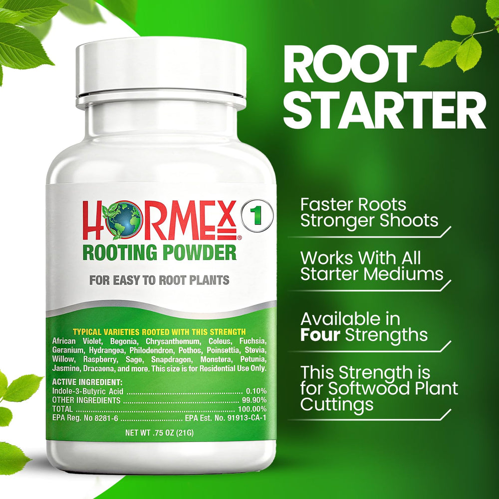Close-up of Hormex Rooting Powder #1 details