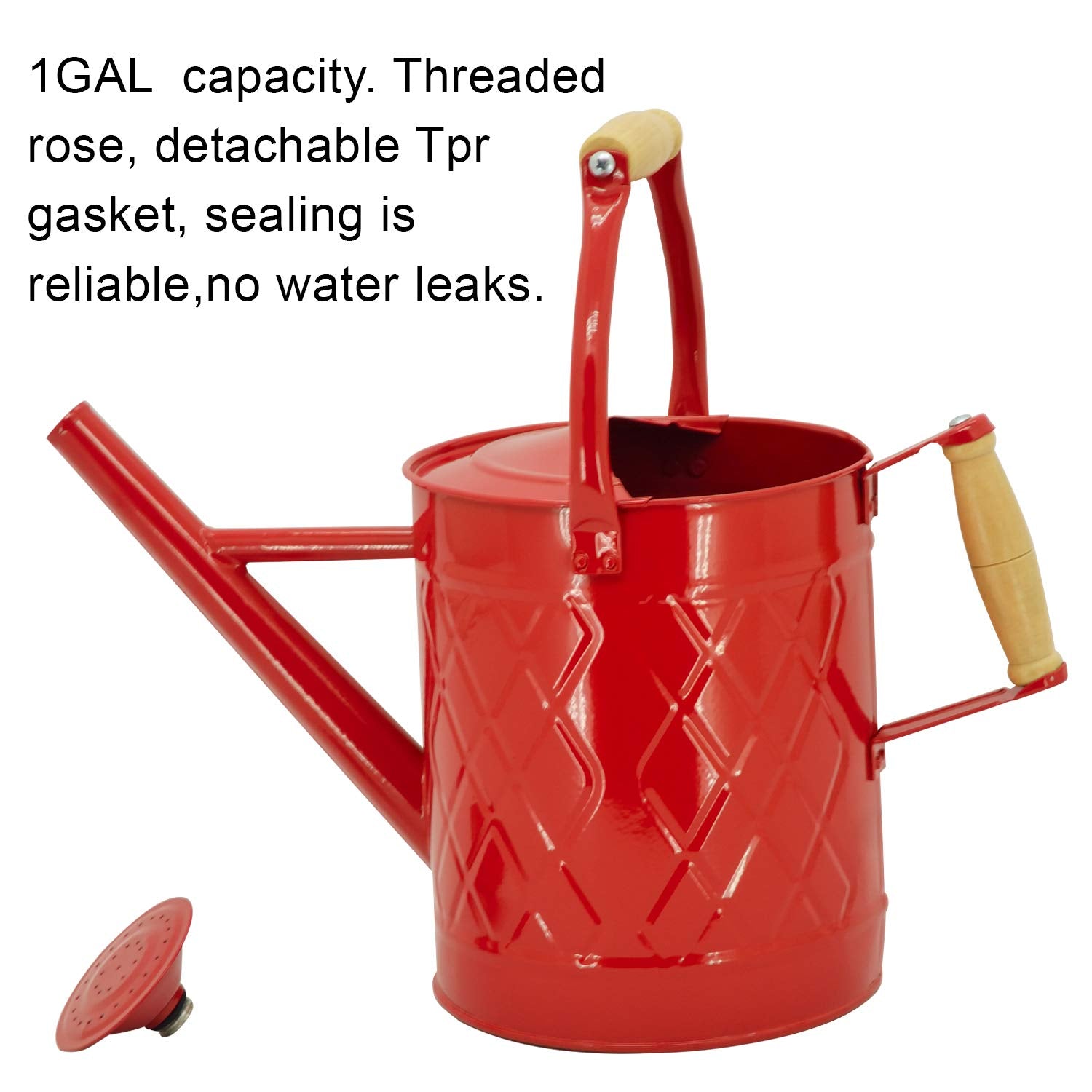Close-up of HORTICAN watering can handle for comfortable grip
