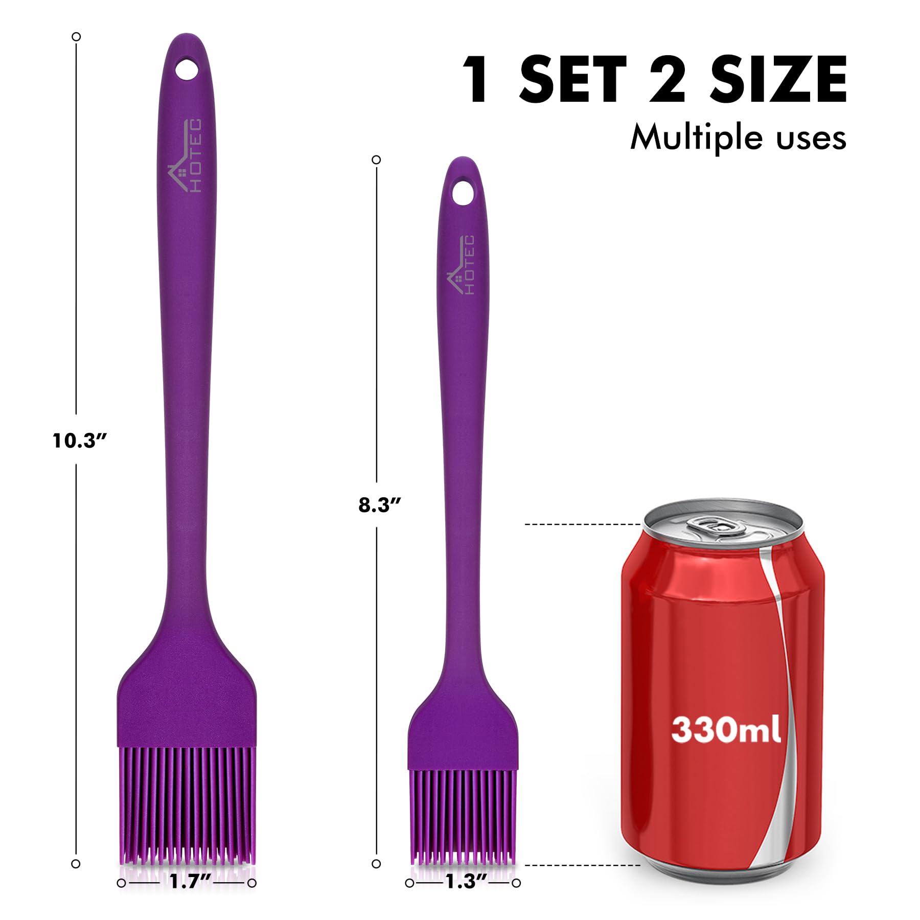 Close-up of HOTEC silicone basting brush bristles