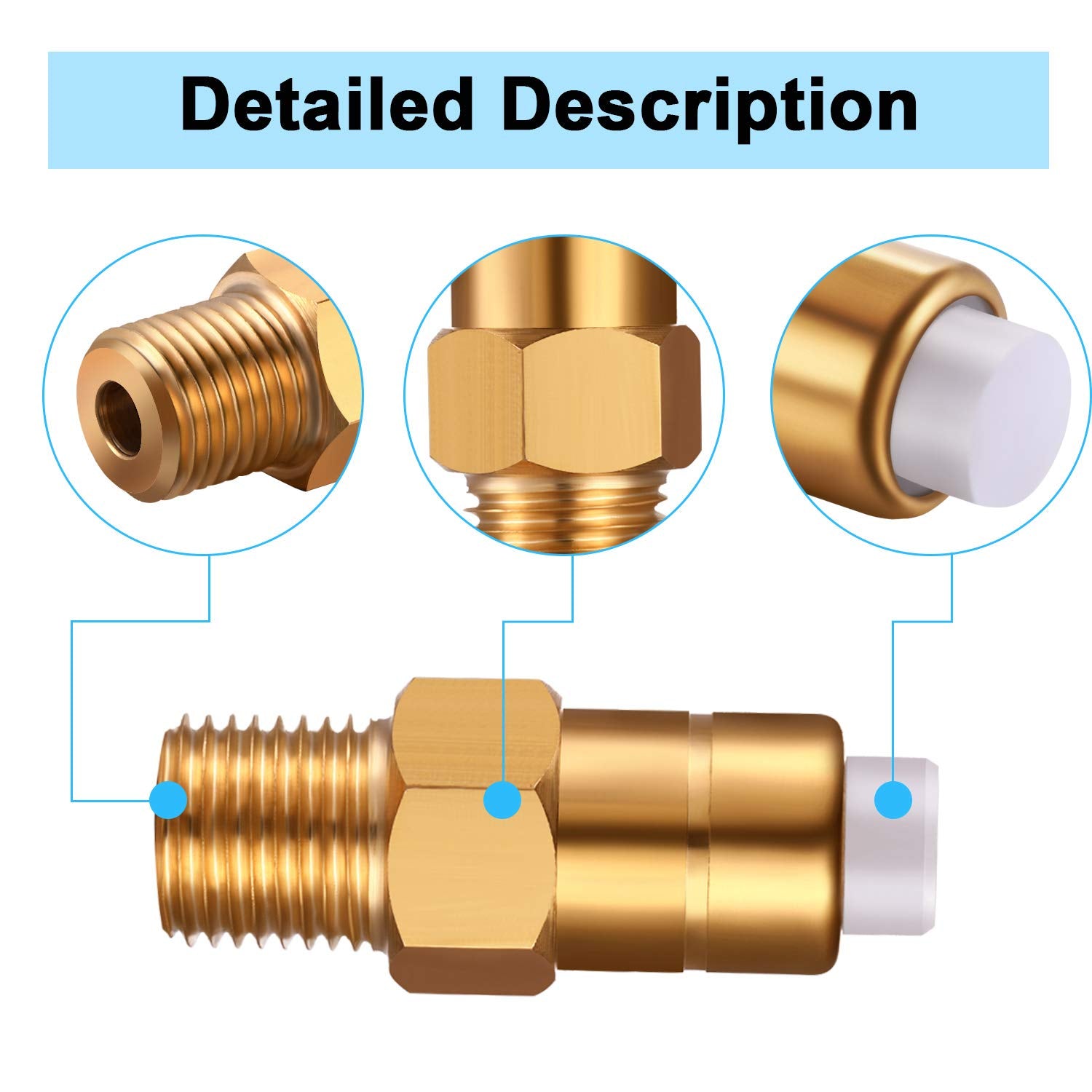 Close-up of Hotop brass thermal release valve