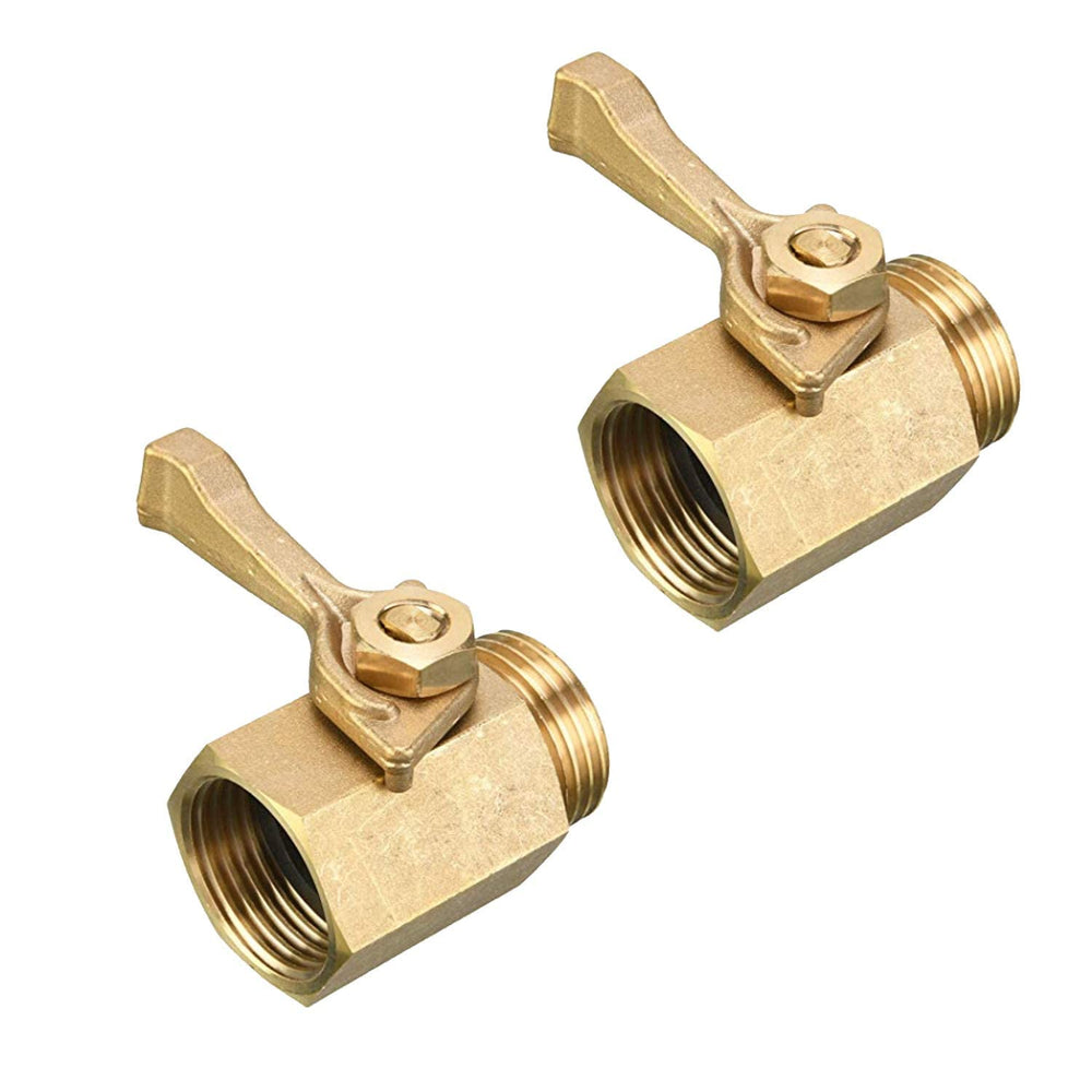Close-up of Hourleey 3/4 inch garden hose shut off valve