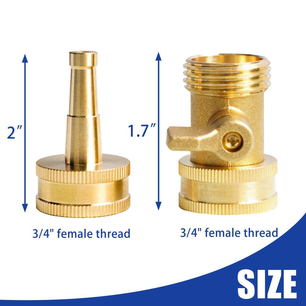 Close-up of Hourleey brass hose nozzle showing detailed construction