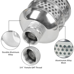 Close-up of Hourleey Bubbler Sprinkler Head showing nylon mesh interior