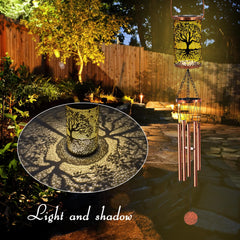 Close-up of Howarmer wind chimes metal tubes