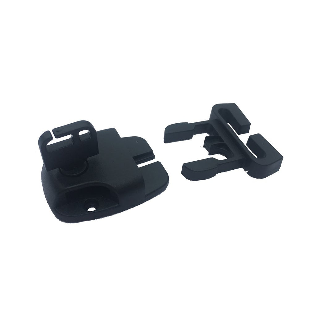 Close-up of Huouo spa latches with keys