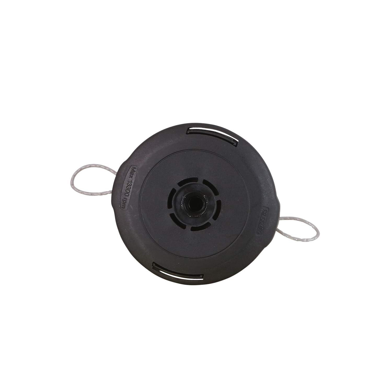 Close-up of Husqvarna T25 Trimmer Head showing split spool design