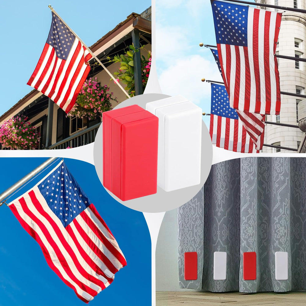 Close-up of HVJ Magnetic Flag Weights showing dimensions