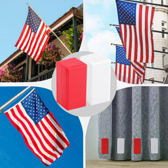 Close-up of HVJ Magnetic Flag Weights showing dimensions