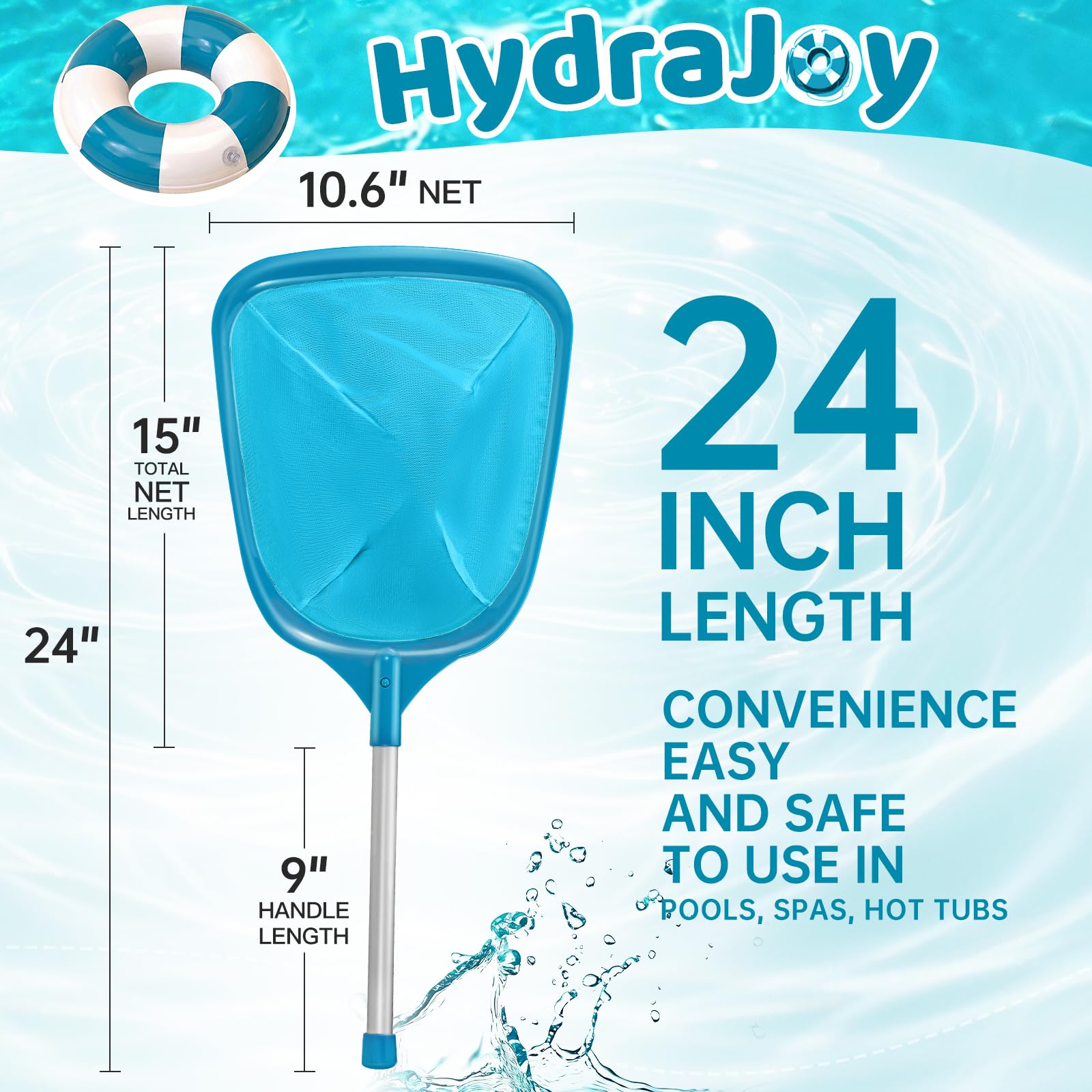 Close-up of HydraJoy Pool Skimmer showing reinforced plastic frame