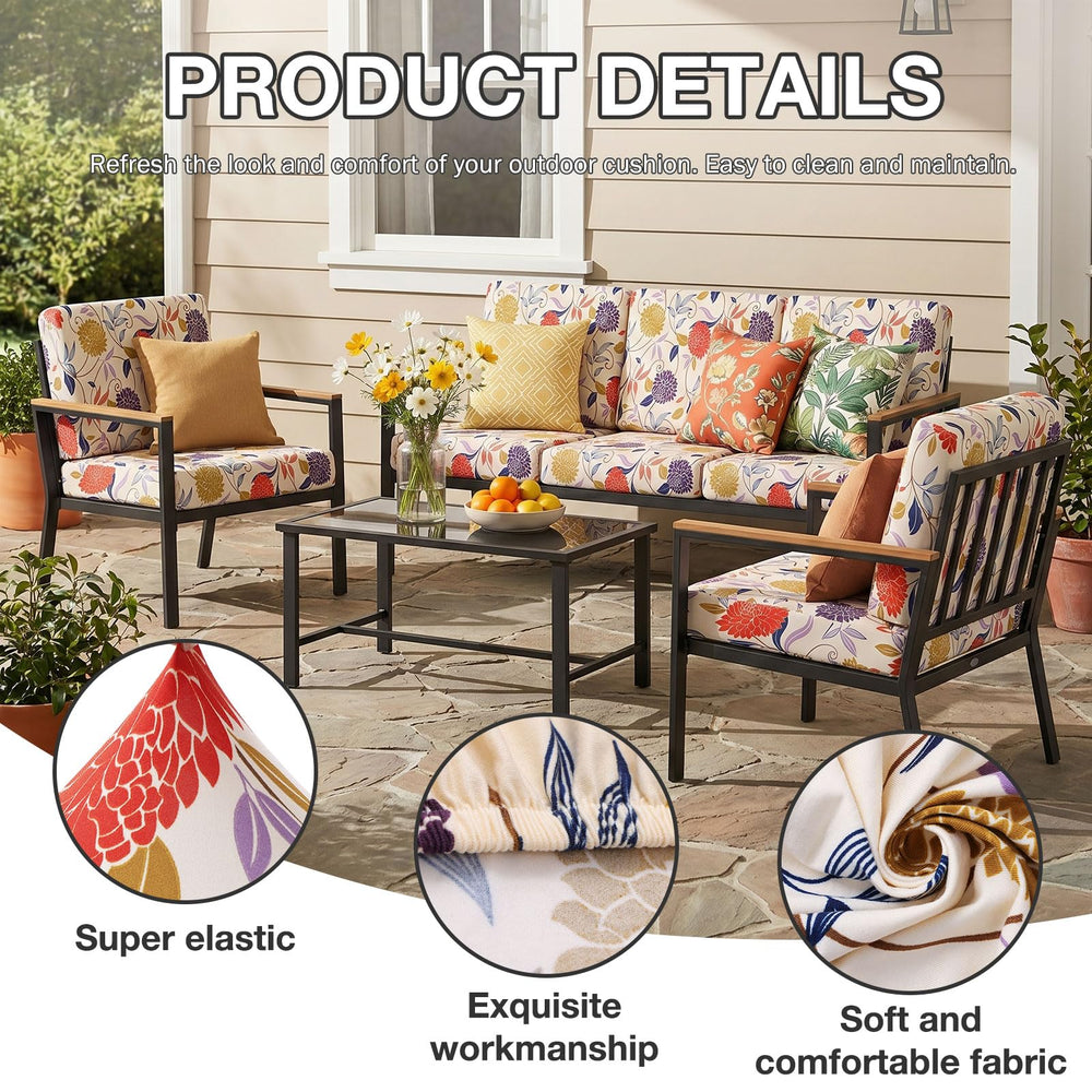 Close-up of hyha cushion cover showing stretchable fabric