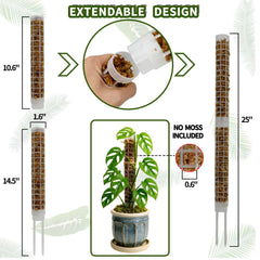 Close-up of HYYZ Small Moss Pole showing fillable design