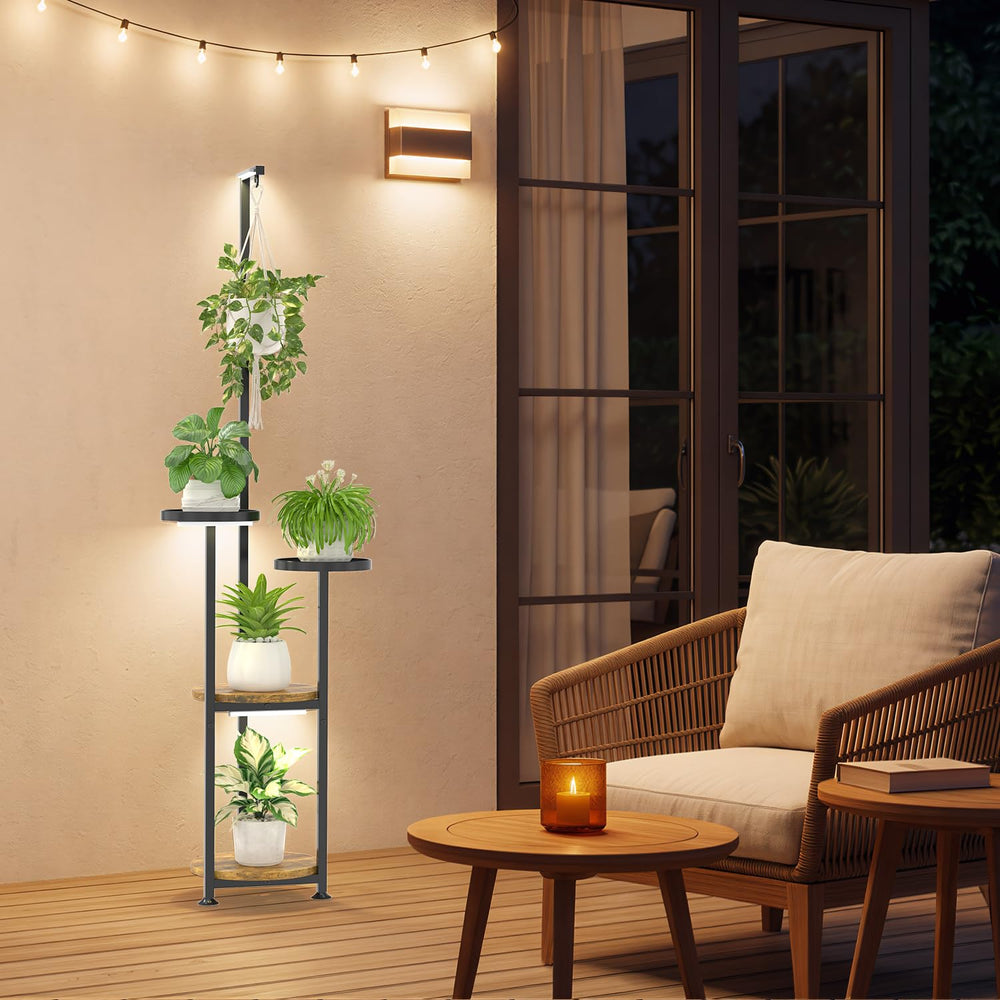 Close-up of iDavosic.ly plant stand's metal construction