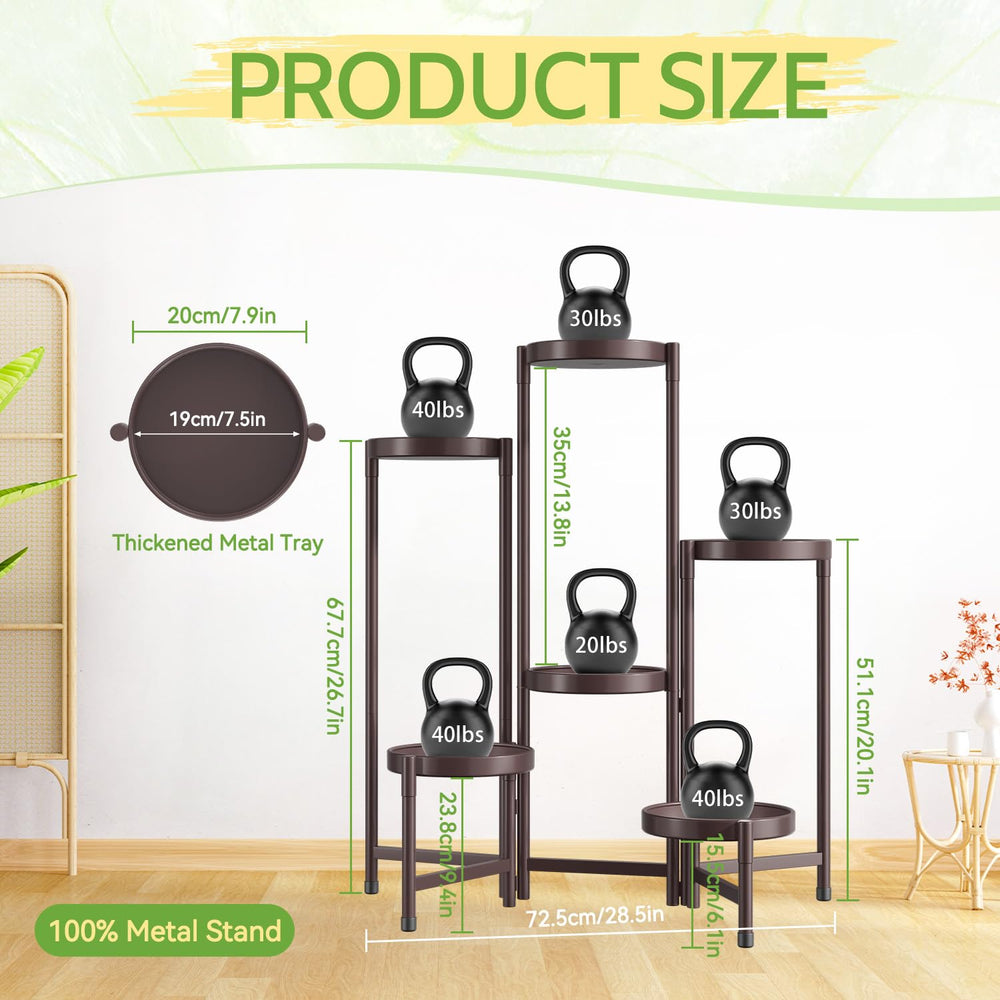 Close-up of iDavosic.ly Plant Stand's sturdy iron construction