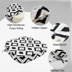 Close-up of idee-home 19x19 inch outdoor chair cushion