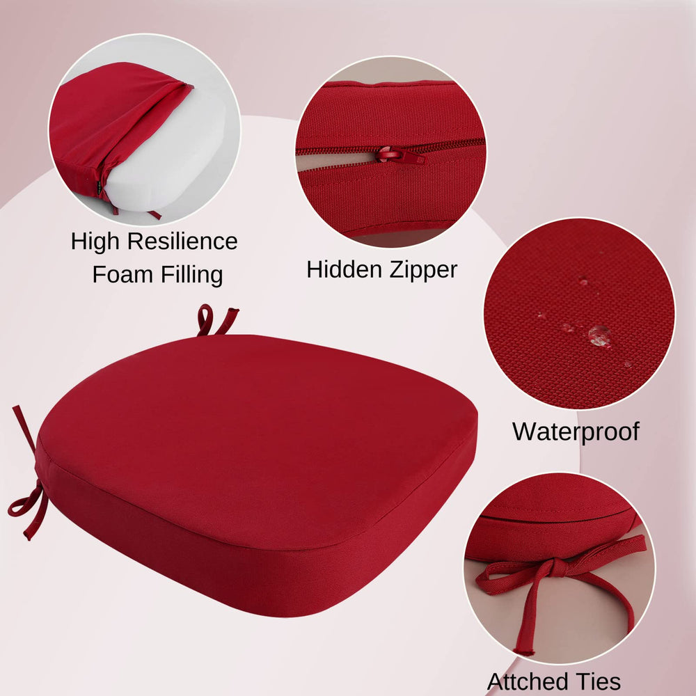 close-up of idee-home outdoor chair cushion with hidden zipper