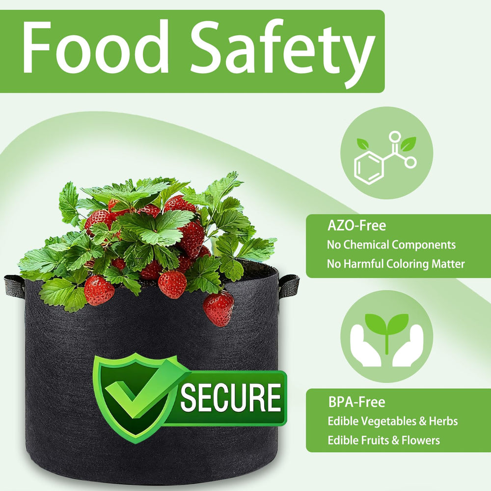 Close-up of iGarden Grow Bag handles and fabric