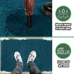 Close-up of IM HOME Chenille Door Mat fabric texture