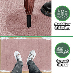 Close-up of IM HOME Chenille Door Mat texture