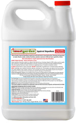 Close-up of IMUSTGARDEN Squirrel Repellent label