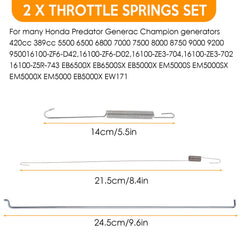 Close-up of individual throttle return springs from Kaberalty