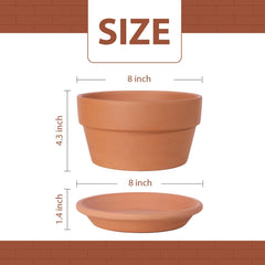 Close-up of INGOFIN terracotta pot drainage hole