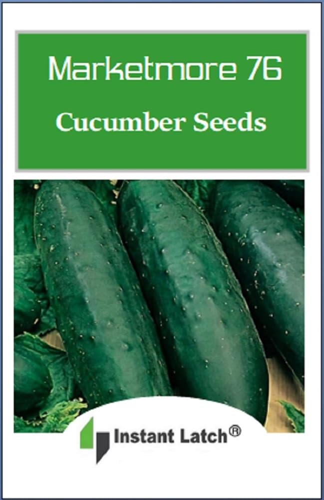 Close-up of Instant Latch Marketmore 76 Cucumber Seeds with details