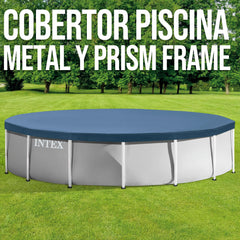 Close-up of Intex Pool Cover material and drain holes