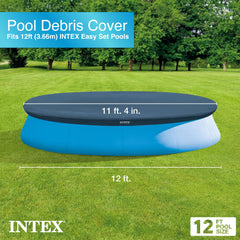 Close-up of Intex pool cover material and texture