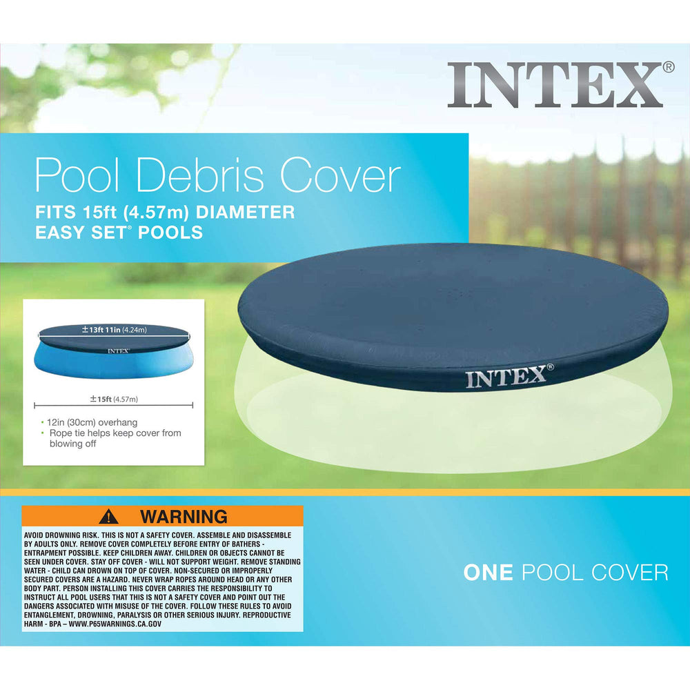 Close-up of Intex pool cover material and texture