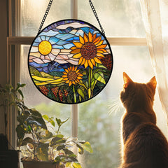 Close-up of intricate patterns on AMDERVEN suncatcher