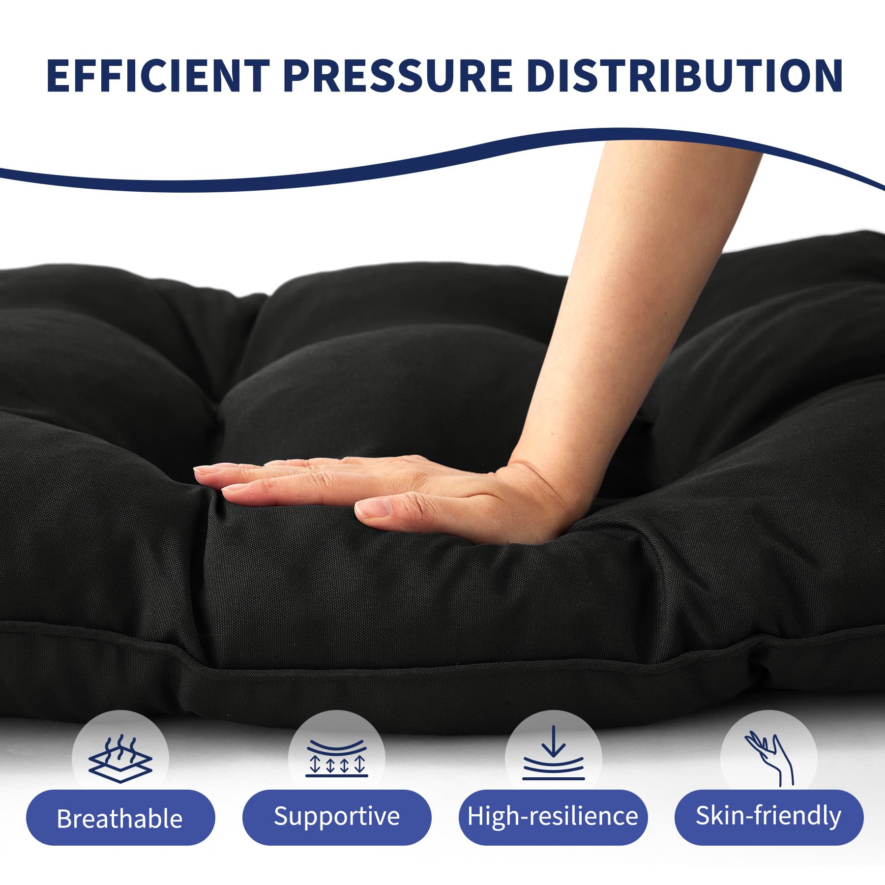 Close-up of IPYNBAP Outdoor Bench Cushion fabric texture