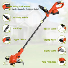 Close-up of JAGROM cordless trimmer's adjustable cutting head