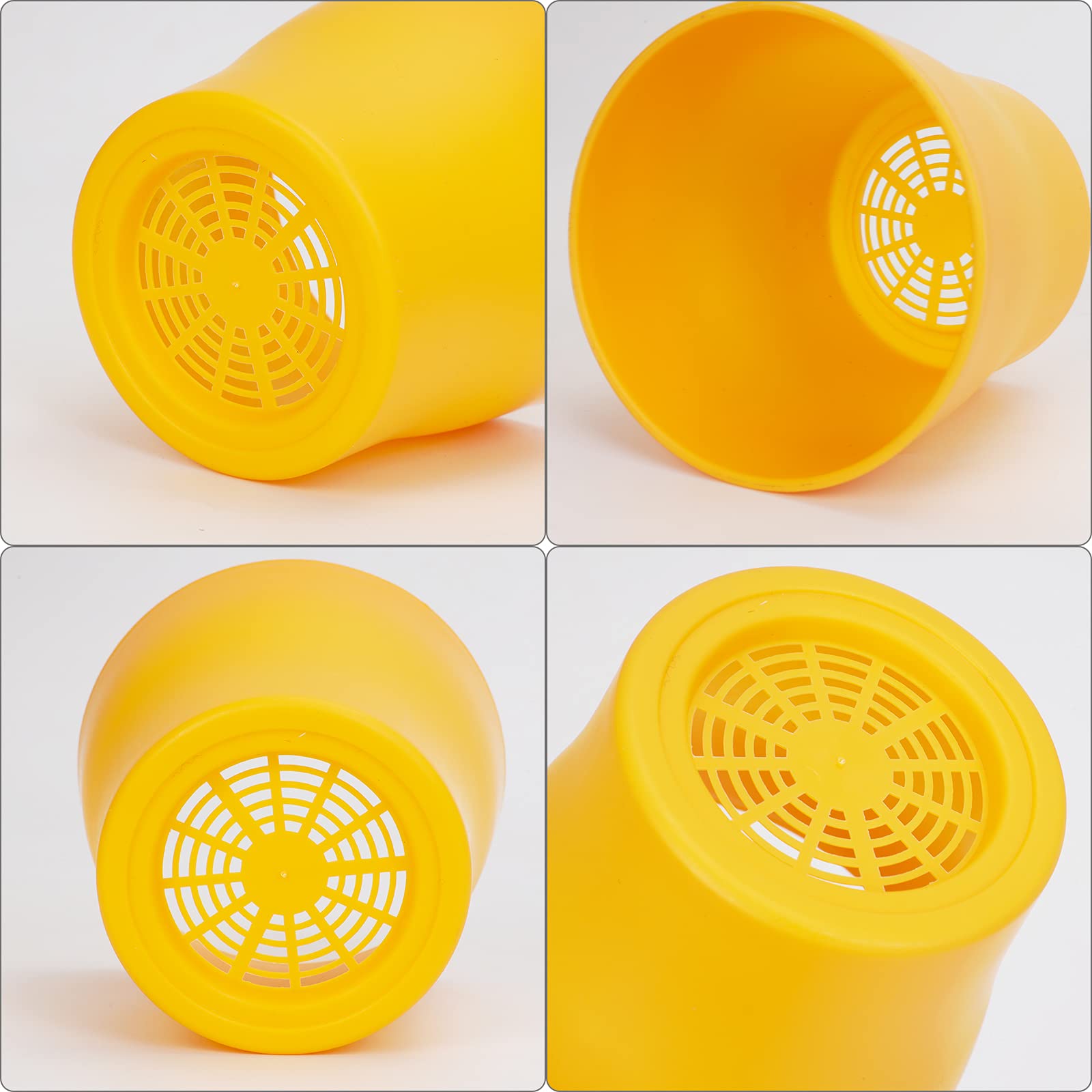 Close-up of JERIA 4-inch plastic pot with drainage holes