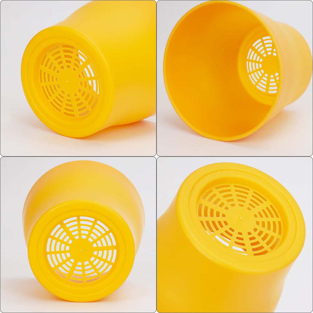 Close-up of JERIA 4-inch plastic pot with drainage holes