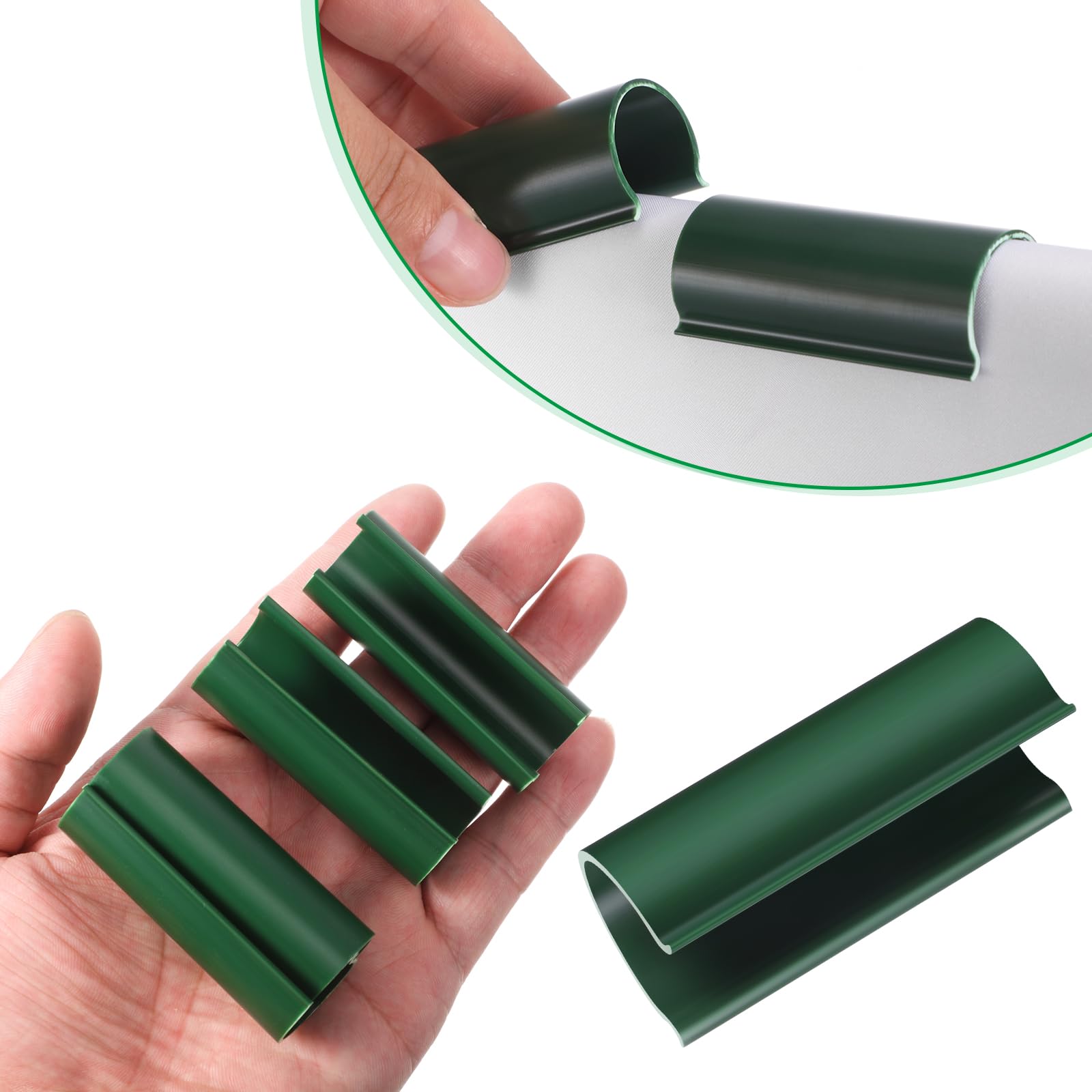 Close-up of Jetec PVC Pipe Clip showing 2.4 inch size
