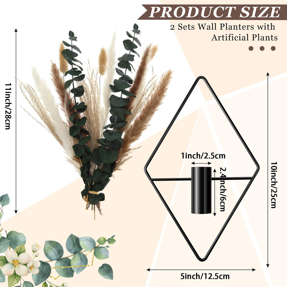 Close-up of Jexine Wall Planter with Artificial Plant