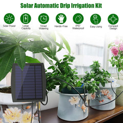 Close-up of JIYANG Solar Drip Irrigation system components
