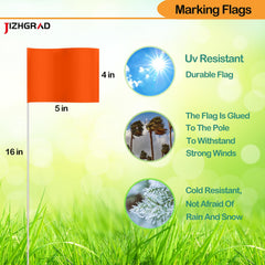 Close-up of JIZHGRAD marking flag with steel pole