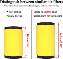 Close-up of John Deere compatible air filter from Pro Chaser kit